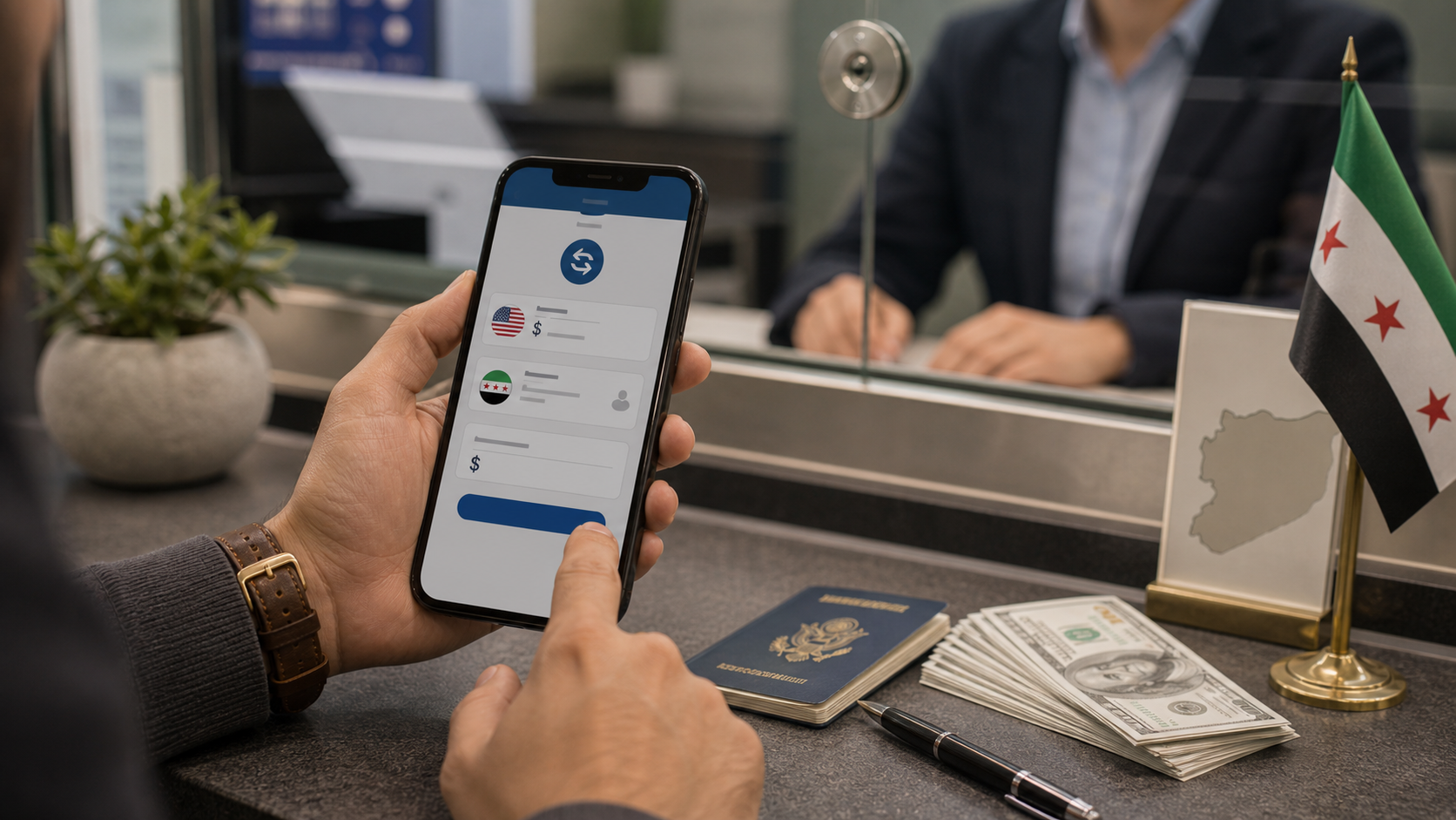 طريقة تحويل الأموال من أمريكا إلى سورية بطريقة موثوقة 100٪ وبأقل عمولة؟